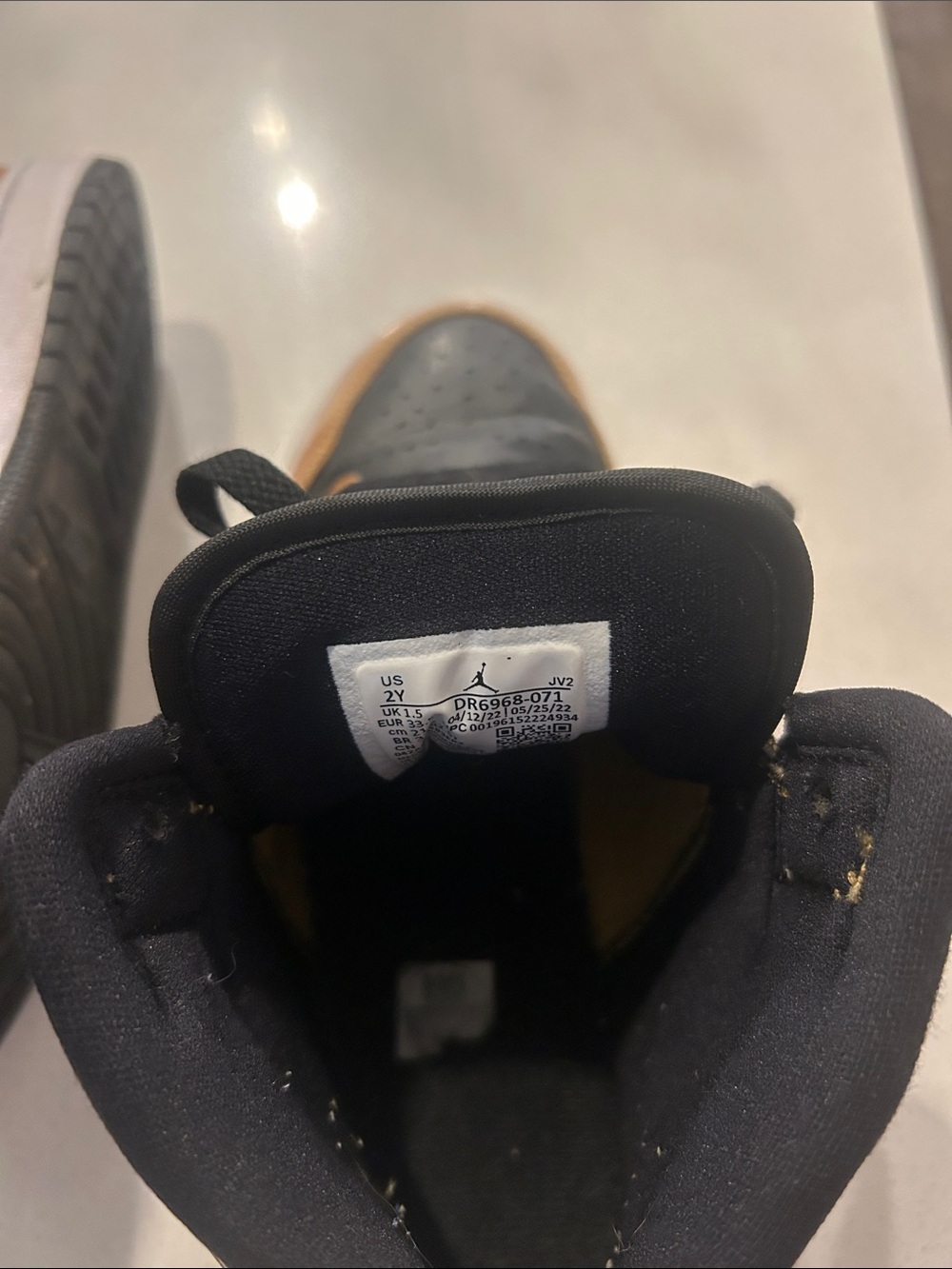 Nike Kids Gold & Black High-Top Sneakers - Picture 3 of 5
